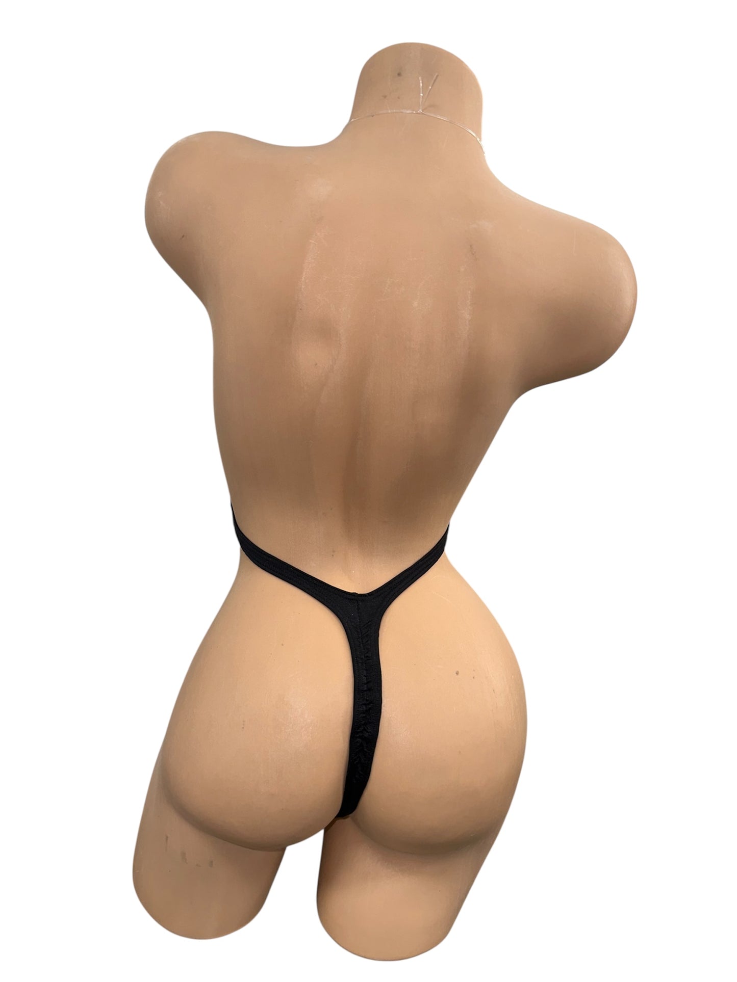 BLACK BODYSUIT WITH SILVER CHAIN