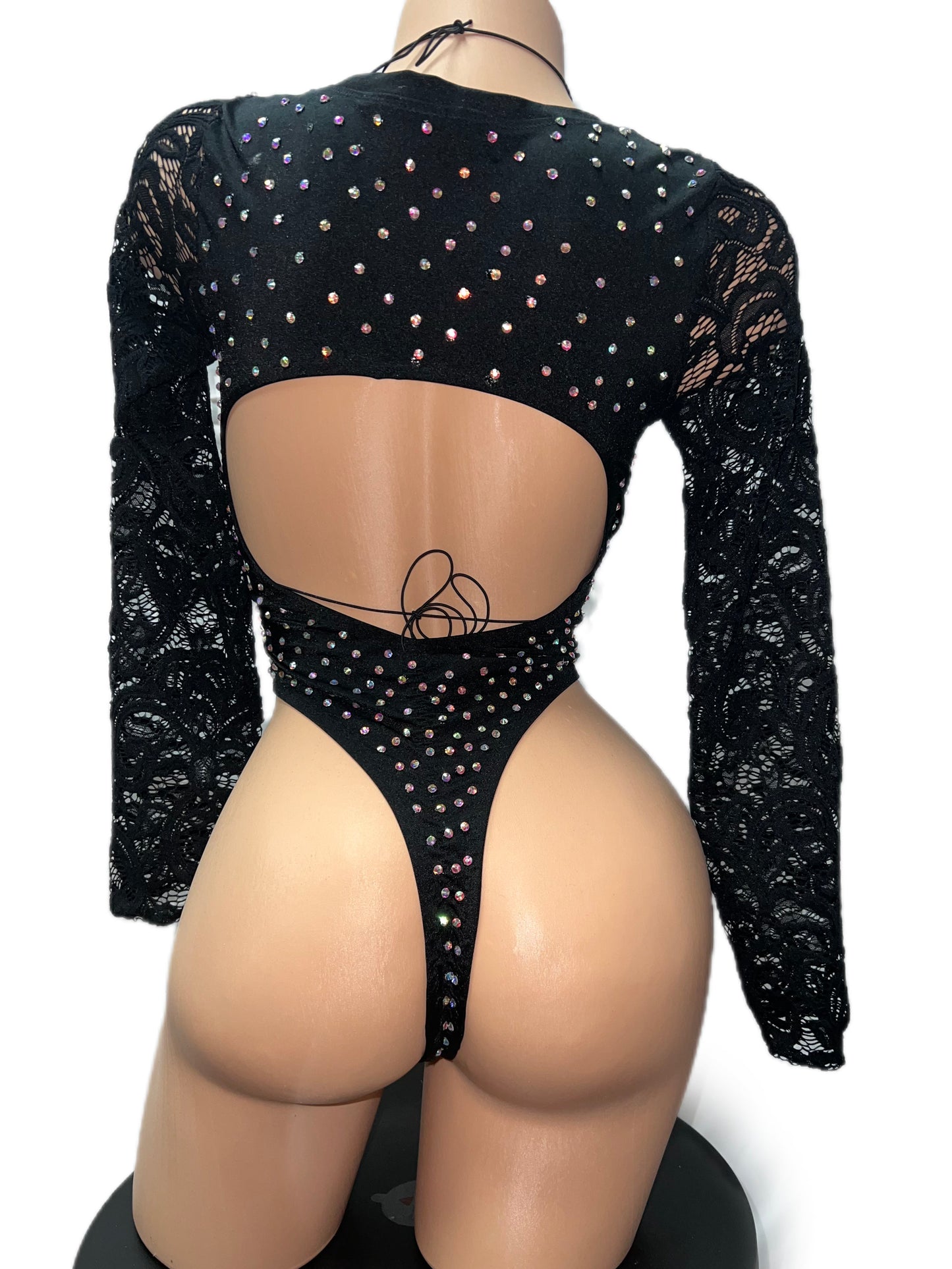BLACK LACE TWO PIECE