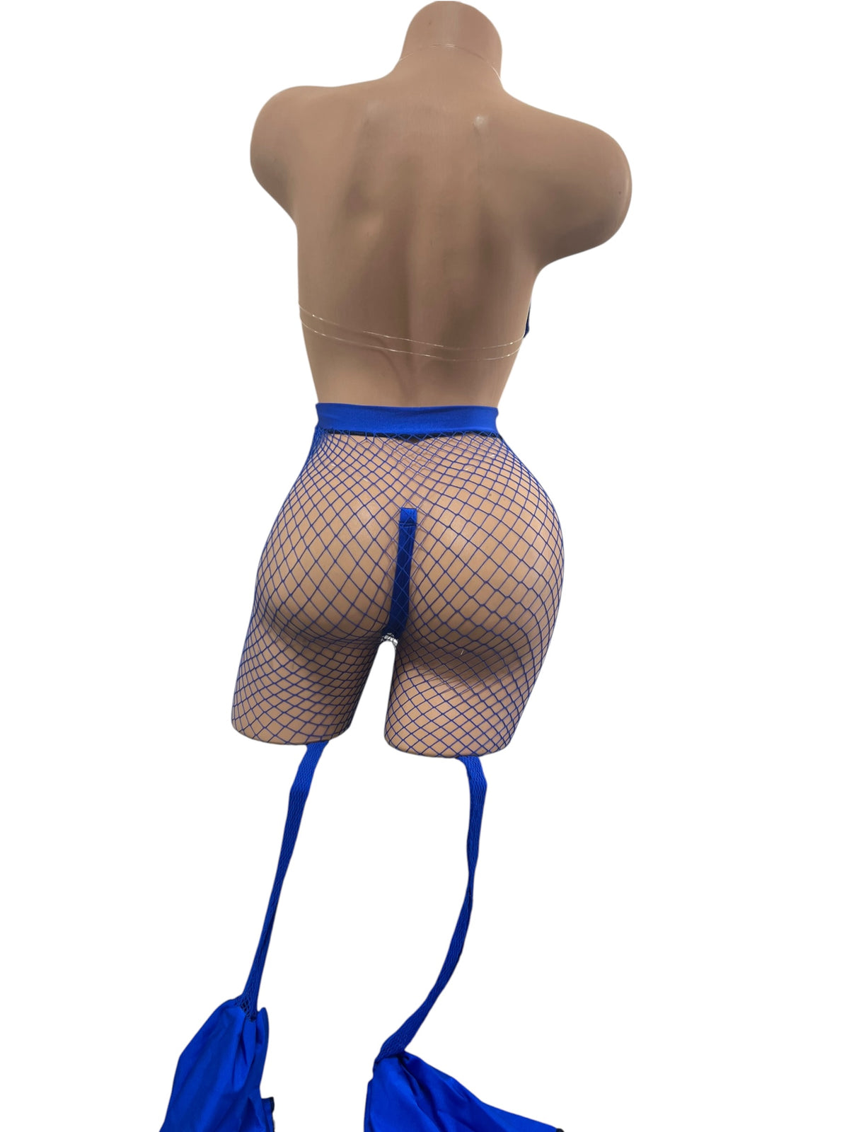 BLUE BODYSUIT NET TWO PIECE