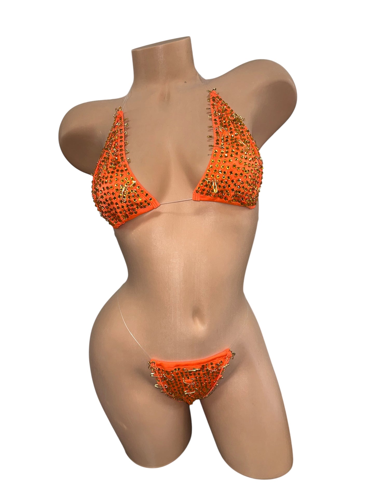 ORANGE AND GOLD TWO PIECE MICRO