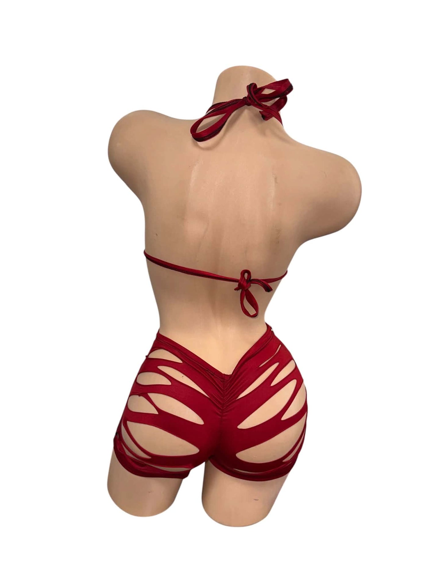 RED 2PC SHORTS SET