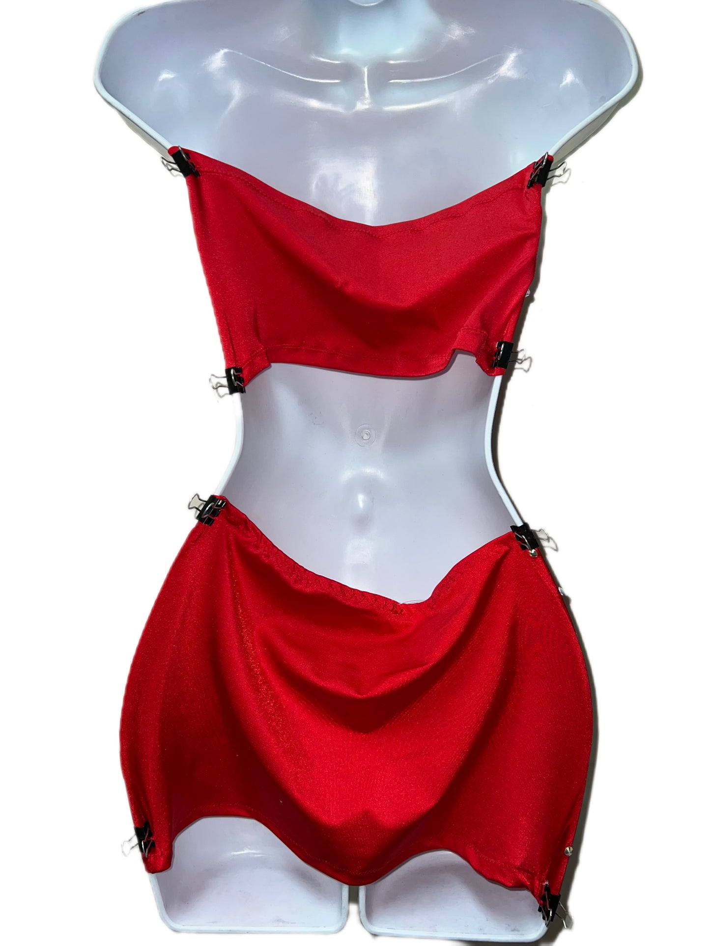 RED SKIRT SET