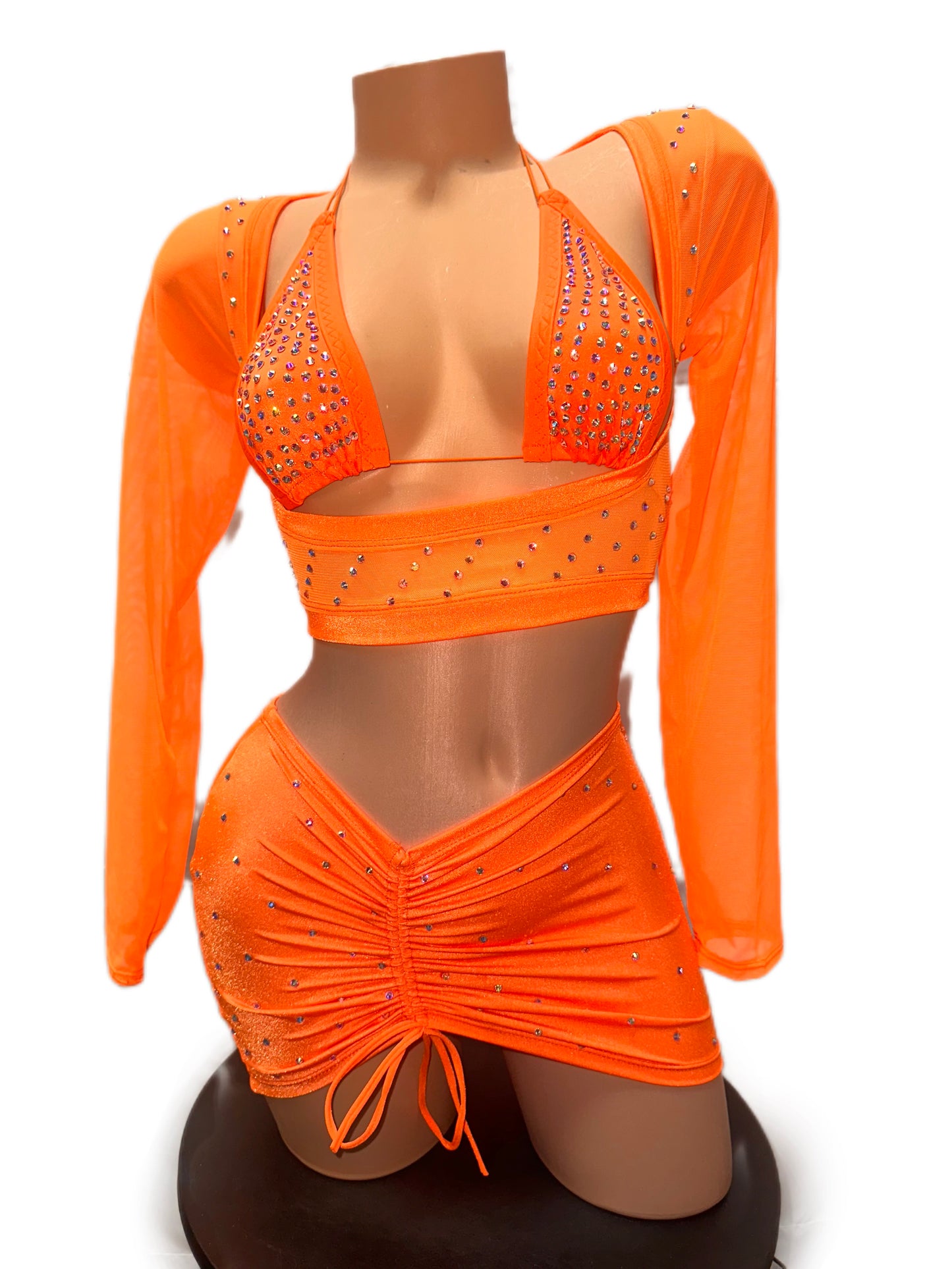 ORANGE SKIRT SET