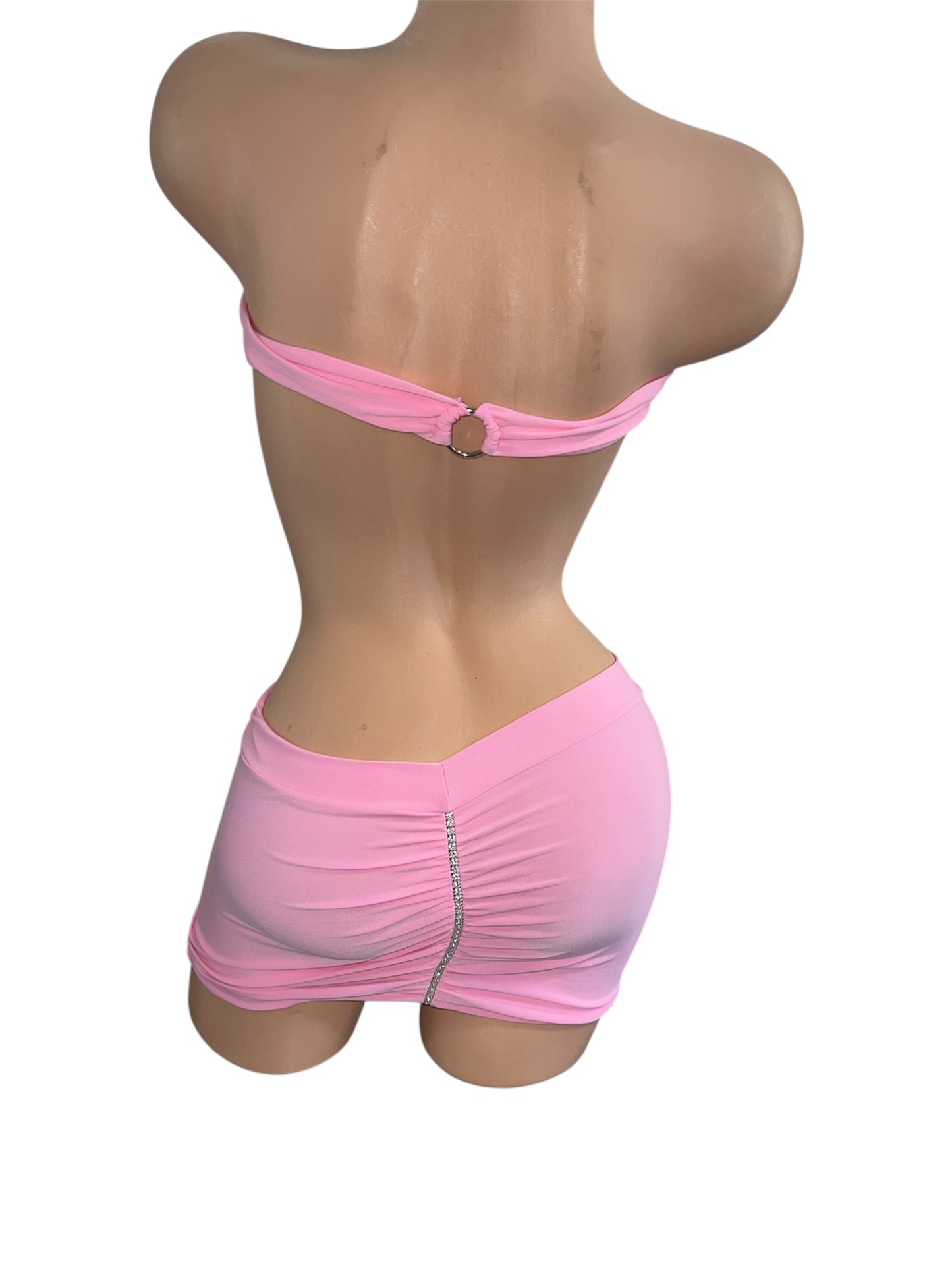 BABY PINK DRAPE DRESS