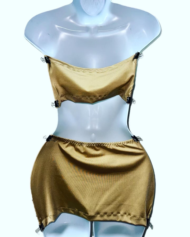GOLD SKIRT SET
