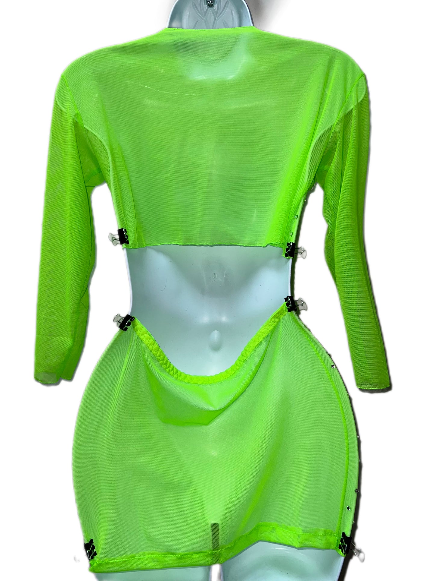GREEN TWO PIECE SKIRT SET