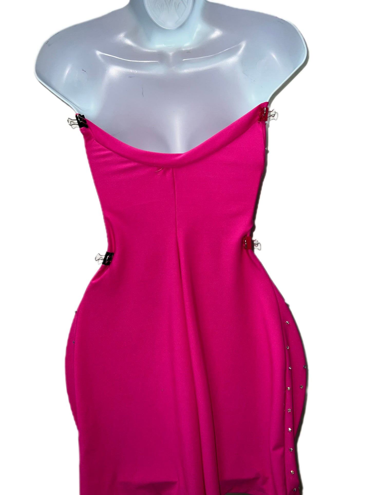 PINK SLIT DRESS