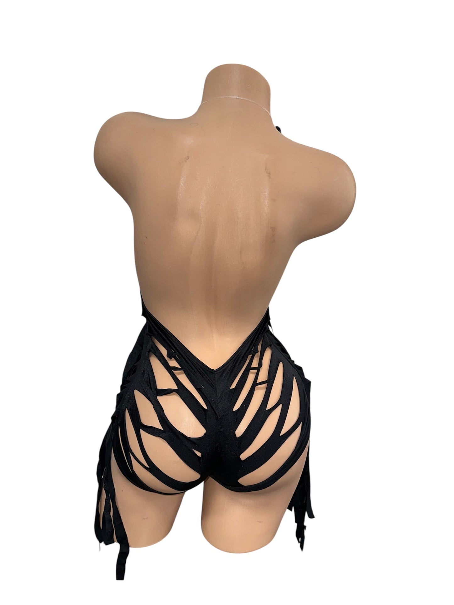 BLACK ONE PIECE SHORTS