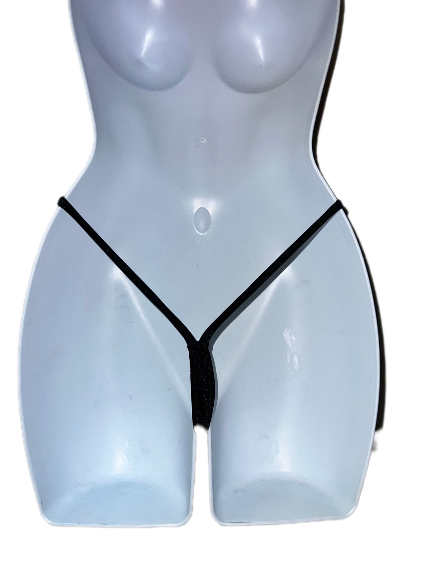 BLACK T-BAR THONG