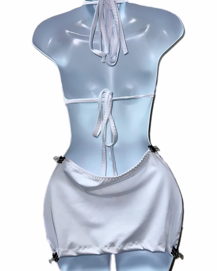 WHITE SKIRT SET