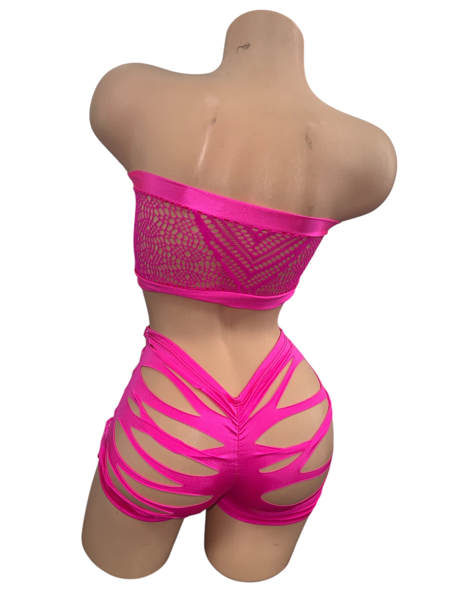 HOT PINK SHORT SET