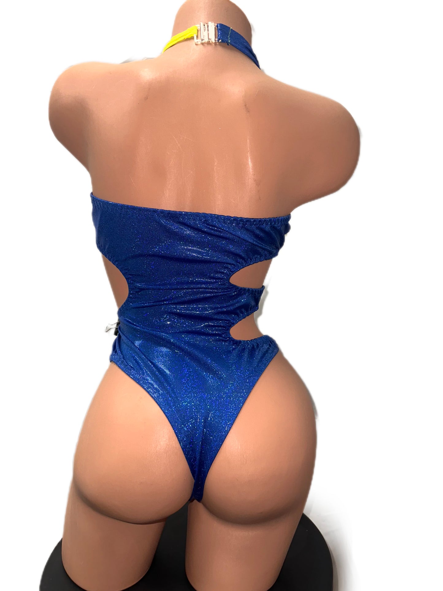 BLUE AND YELLOW BODYSUIT