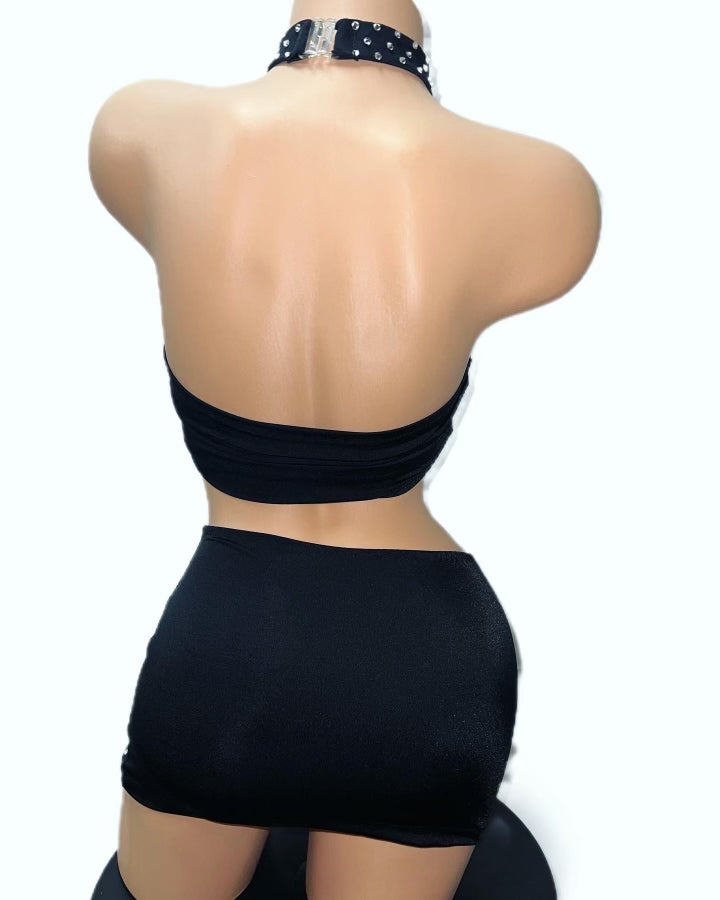 BLACK SKIRT SET