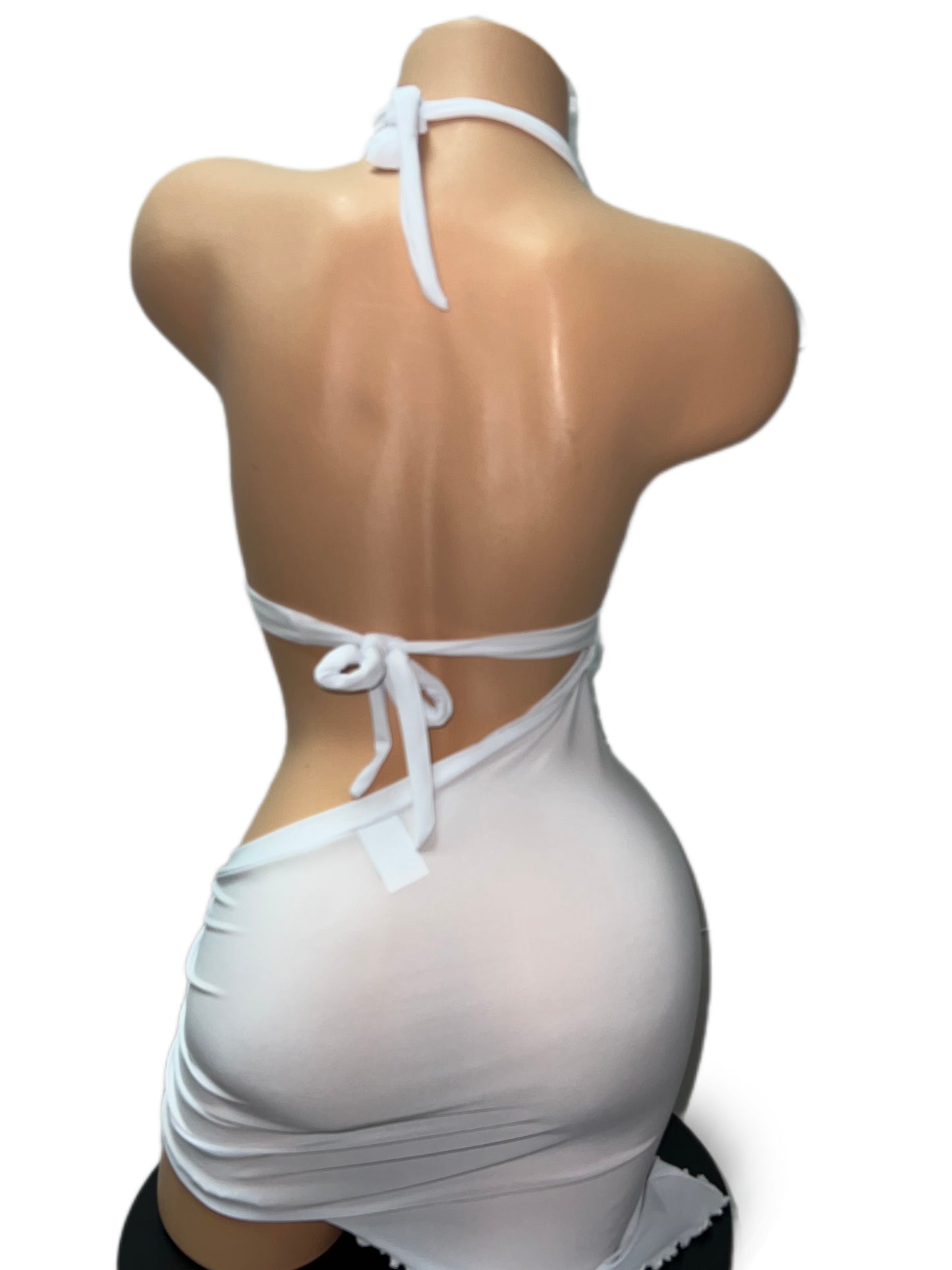 WHITE CUT-OUT DRESS