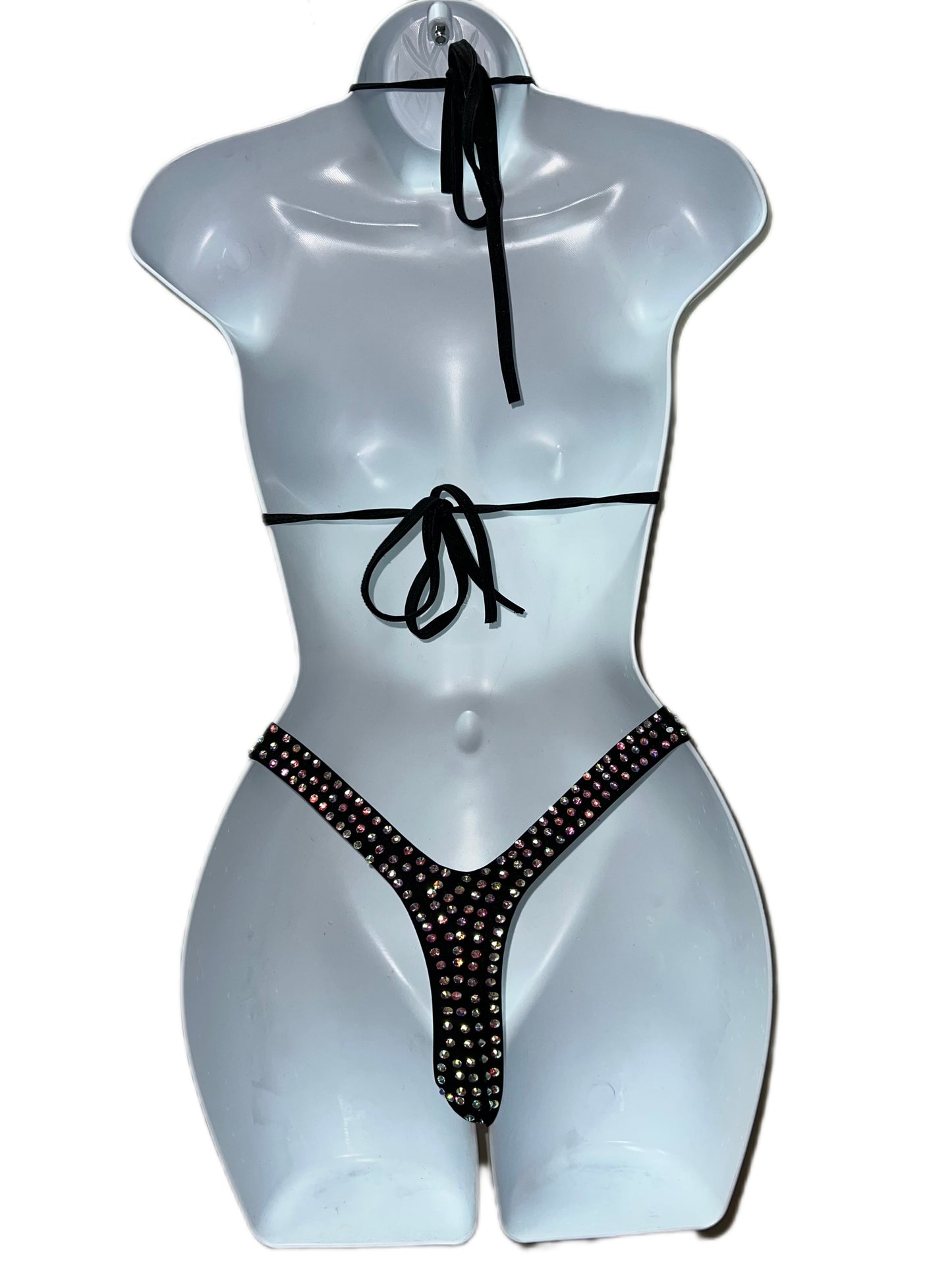 BLACK RHINESTONE SET