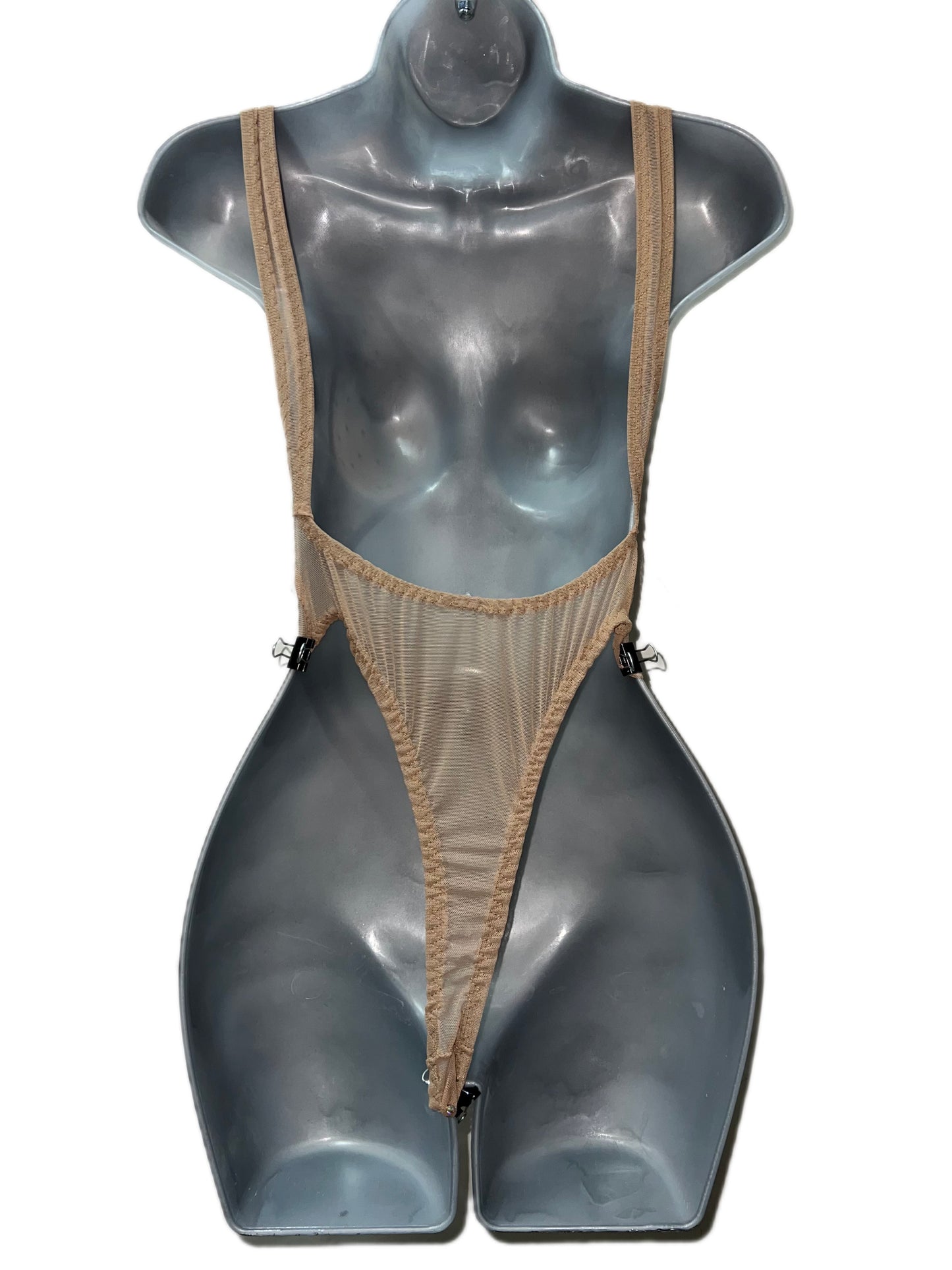NUDE MESH ONE PIECE