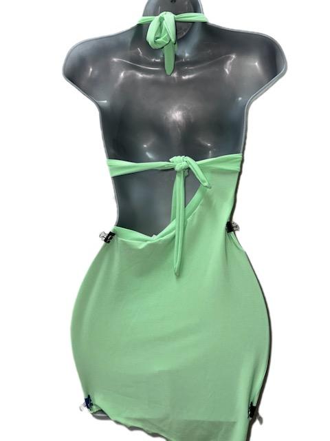 MINT GREEN CUT-OUT DRESS