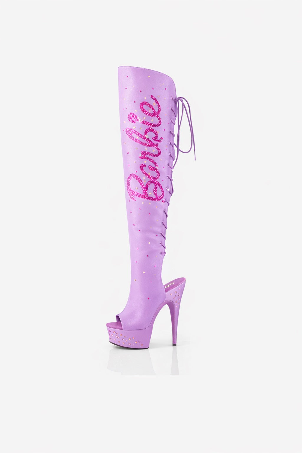 BARBIE RHINESTONE THIGH HIGH BOOT