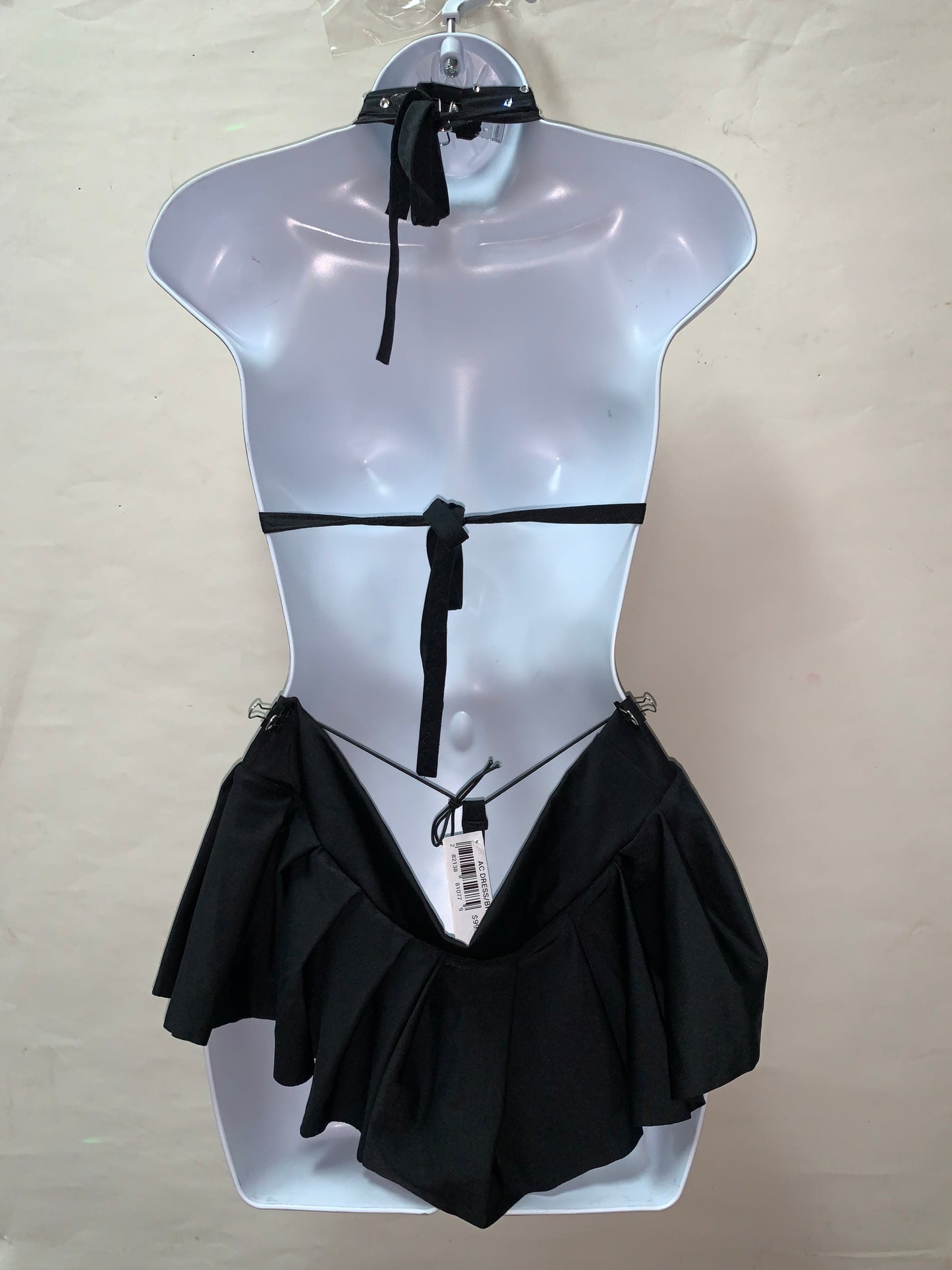 3PCSET RHINESTONE FRINGE SKIRT SET