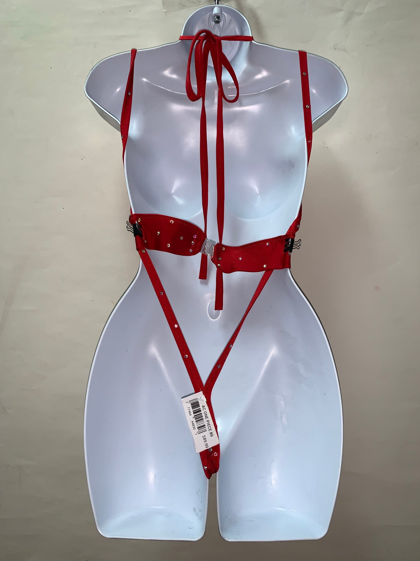 RED TWO PIECE FISH NET SLING SHOT
