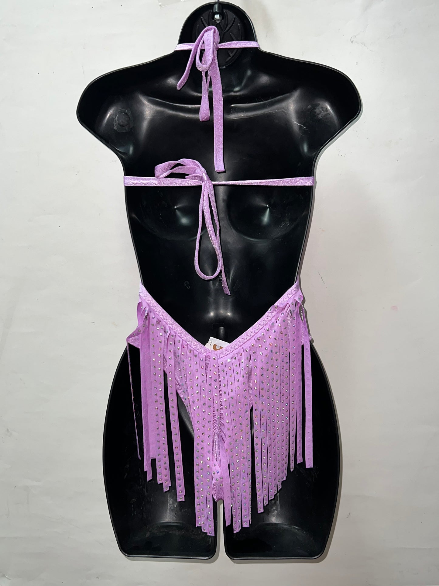 One Piece Fringe Lavender Ensemble