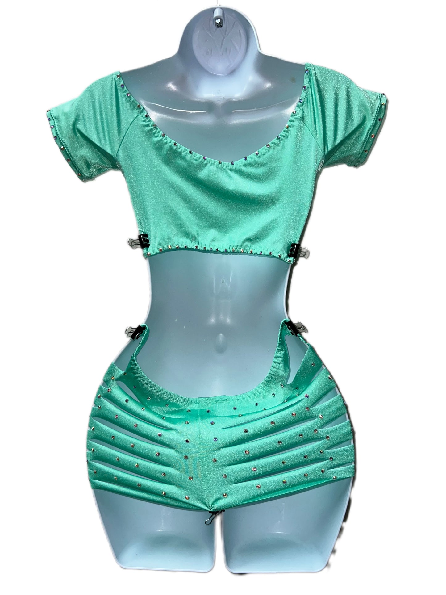 TEAL SHORTS SET