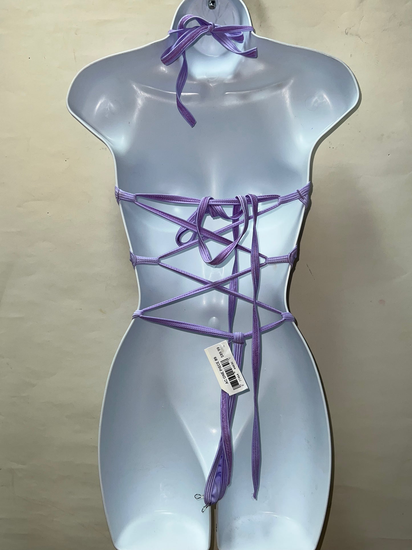 One Piece Lavender Rhinestone Ensemble