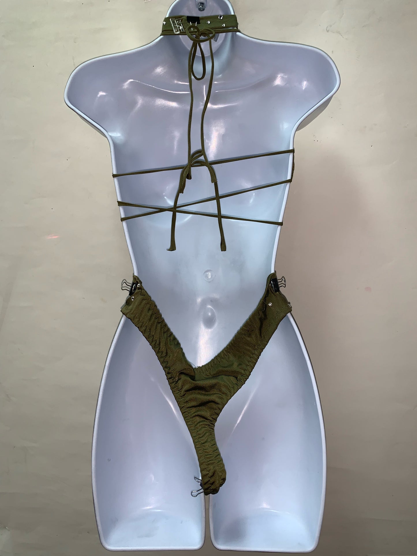 3PC OLIVE GREEN SET WITH CHOKER