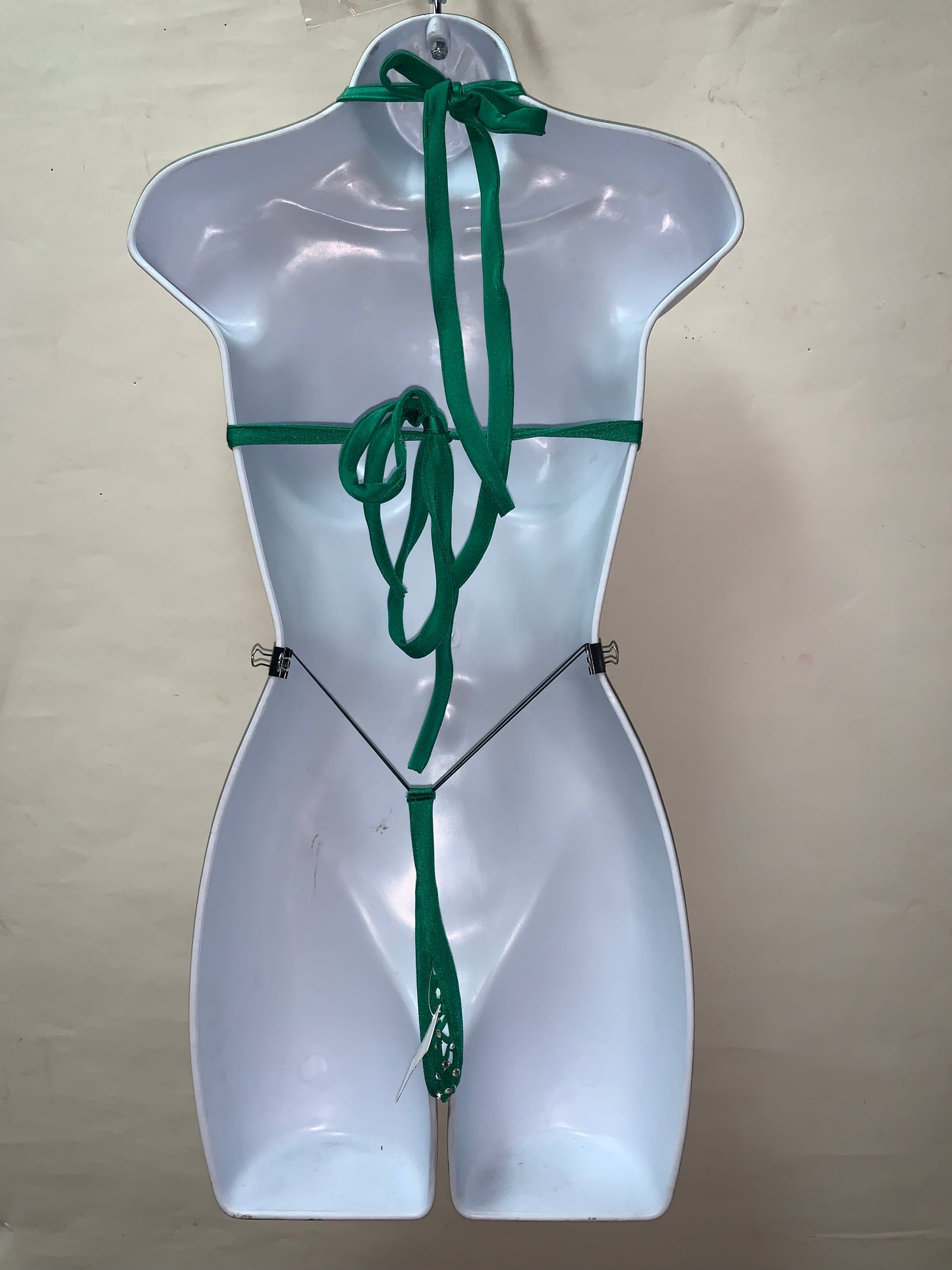 GREEN FISHNET TWO PIECE SET