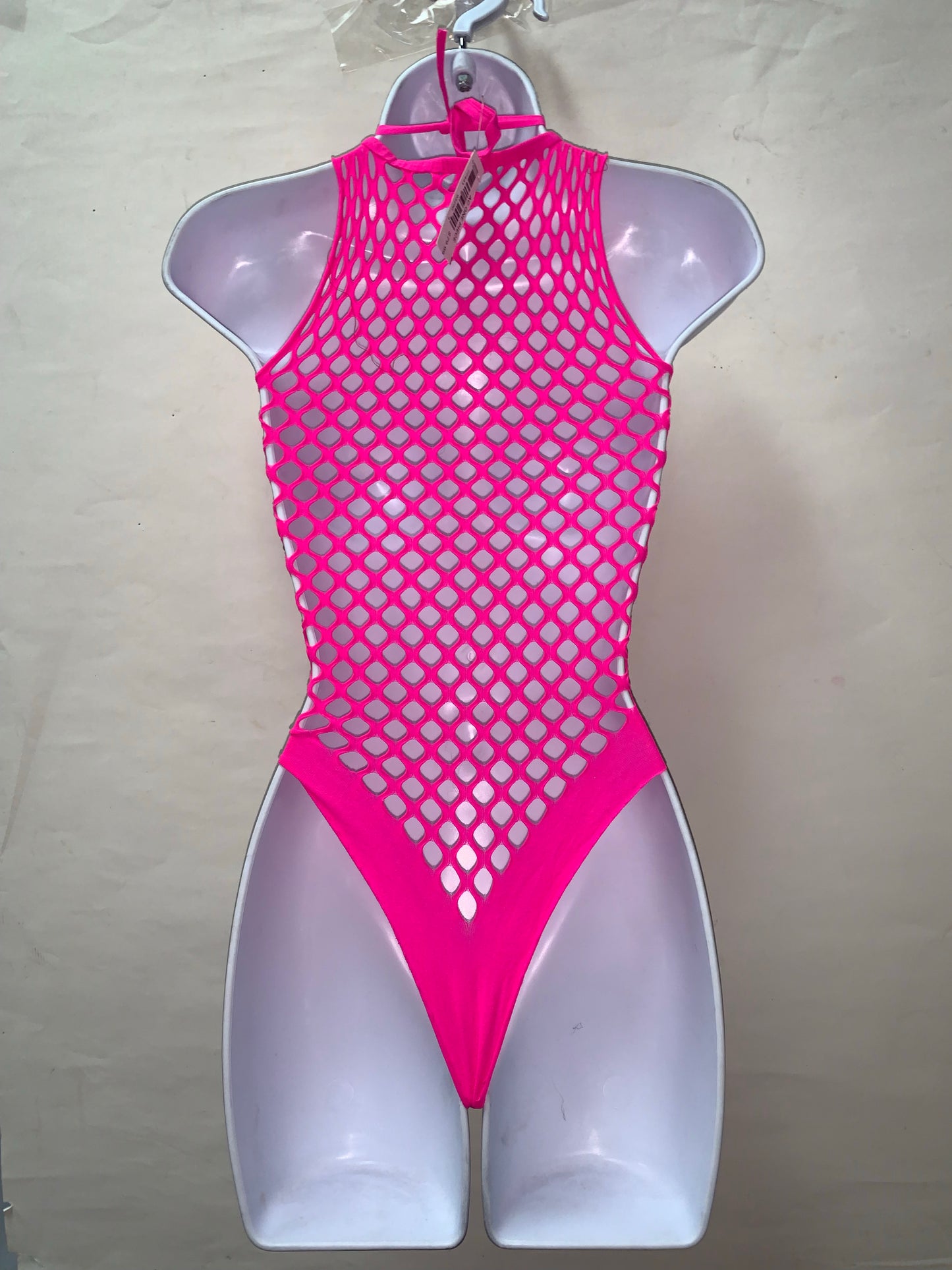 PINK FISH NET ONE PIECE