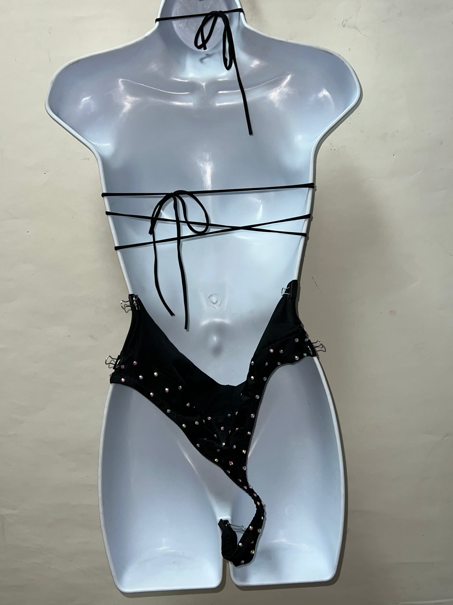 Two Piece Blk High Waist Set