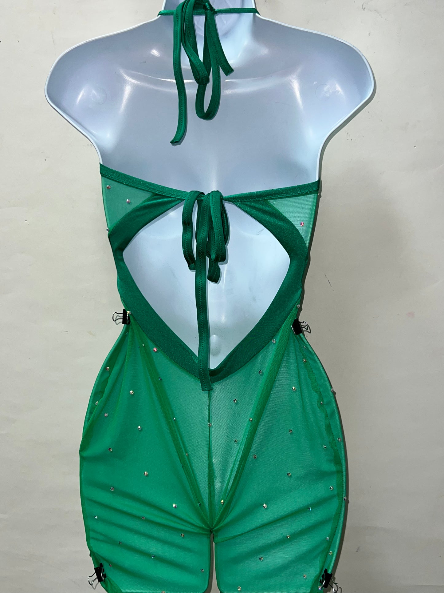 One Piece Rhinestone Capri Set
