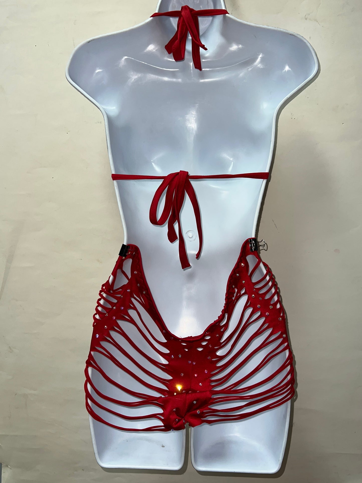 Three Piece Slit Short Set