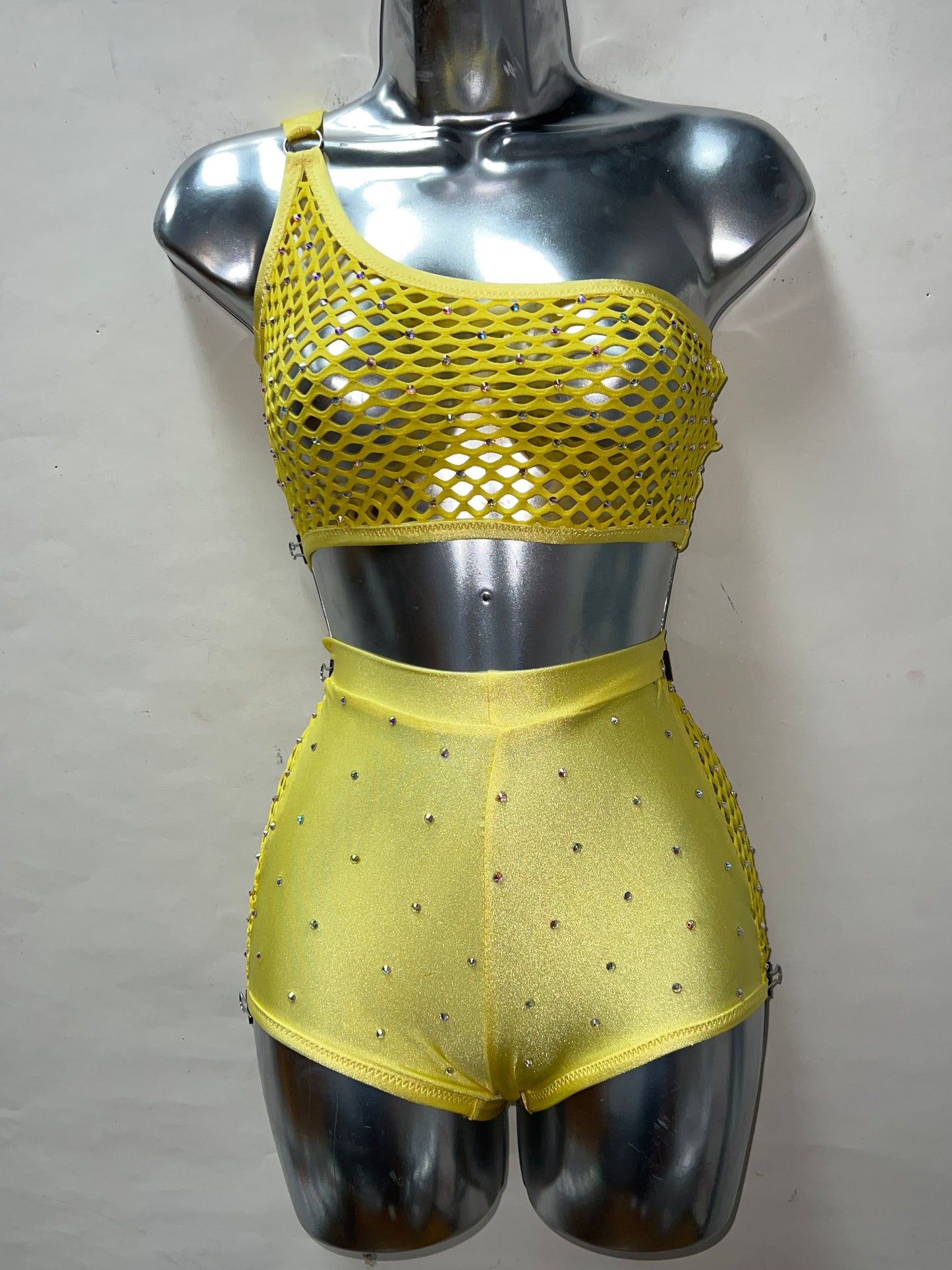 Two Piece Yellow Net Set
