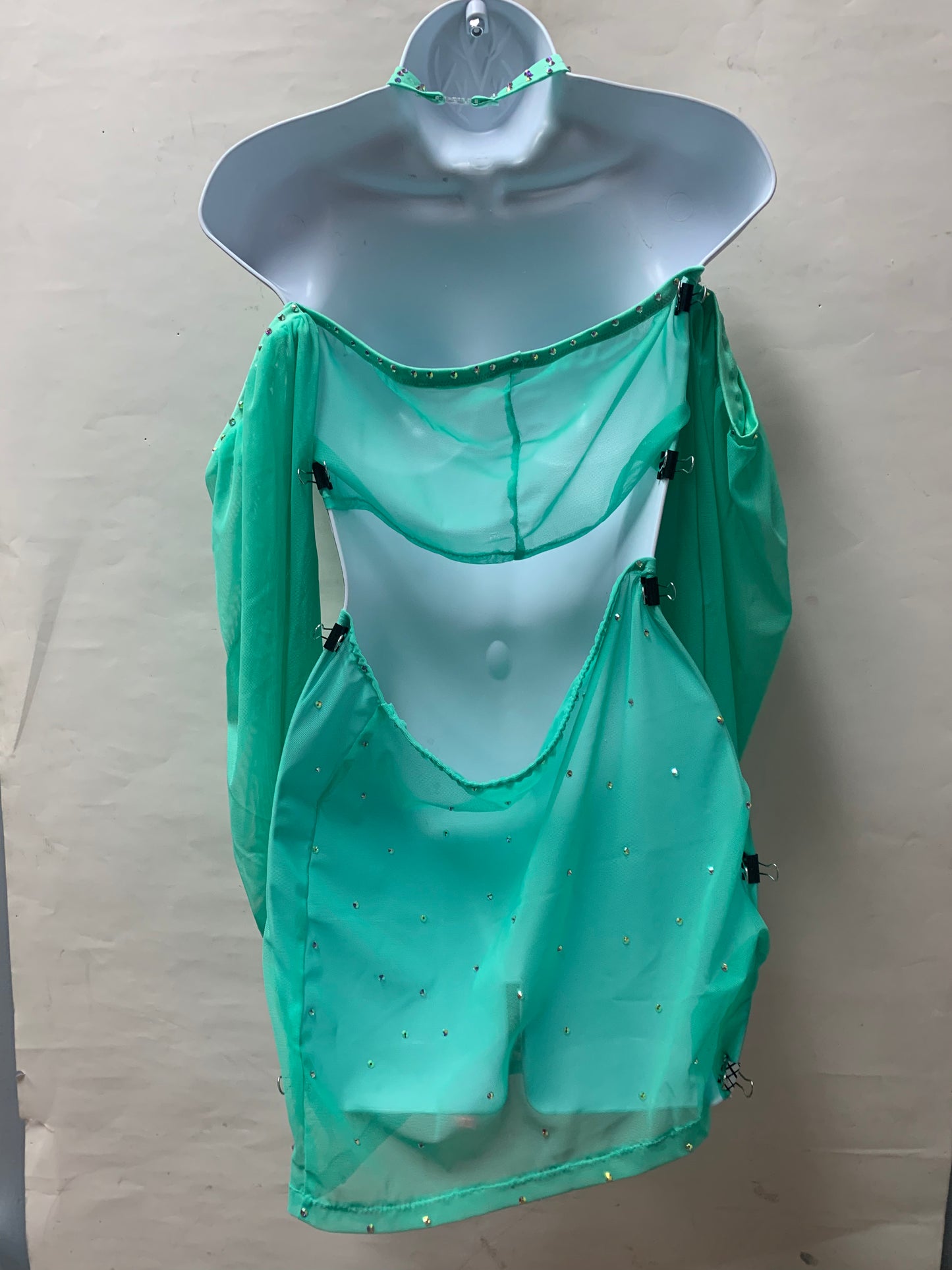 Three Piece Mint Skirt Set