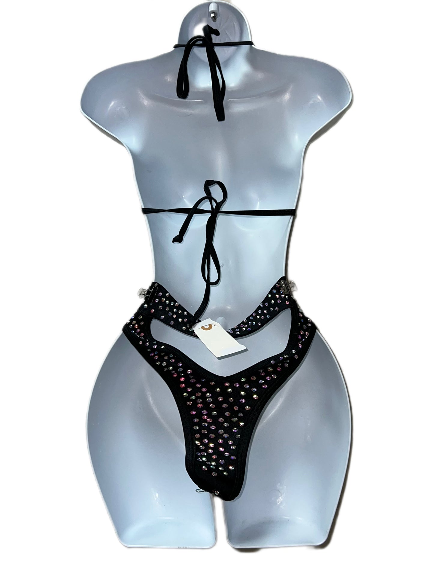 Two Piece Belted Black Set