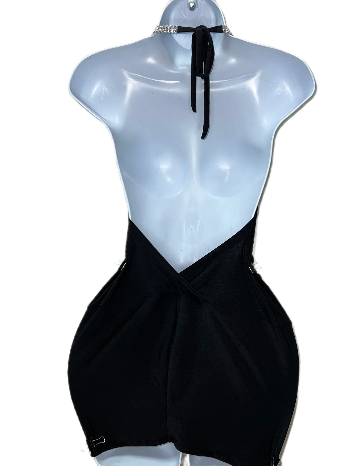 Black Rhinestone Dress