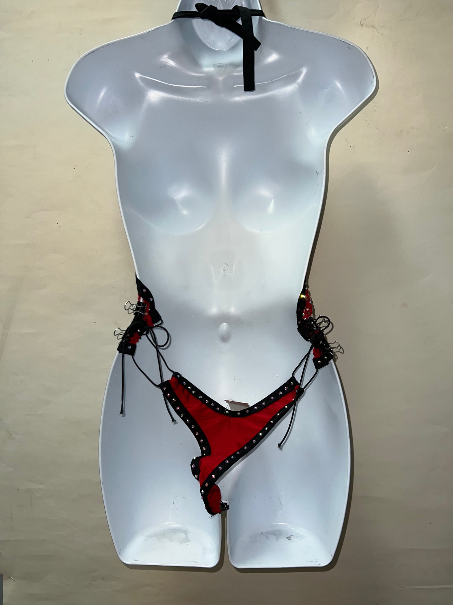 One Piece Red Fisnet Ensemble
