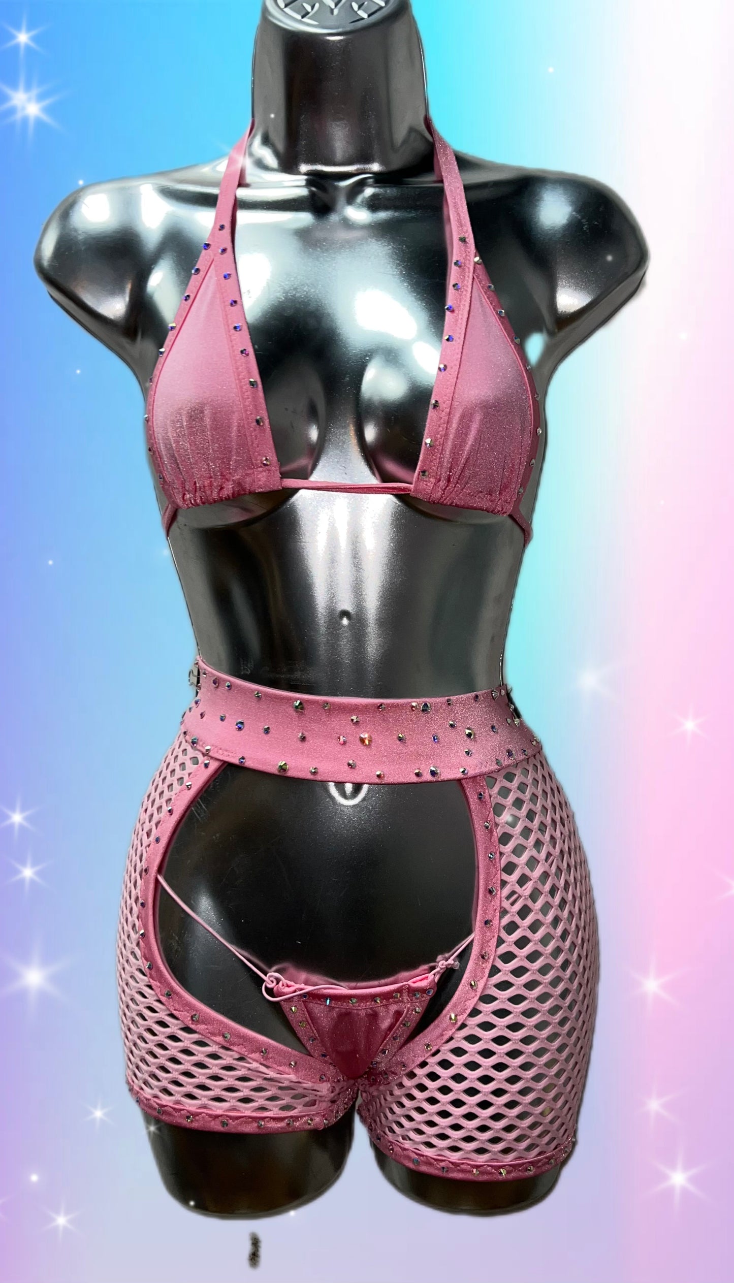 Three Piece Pink Chap Set