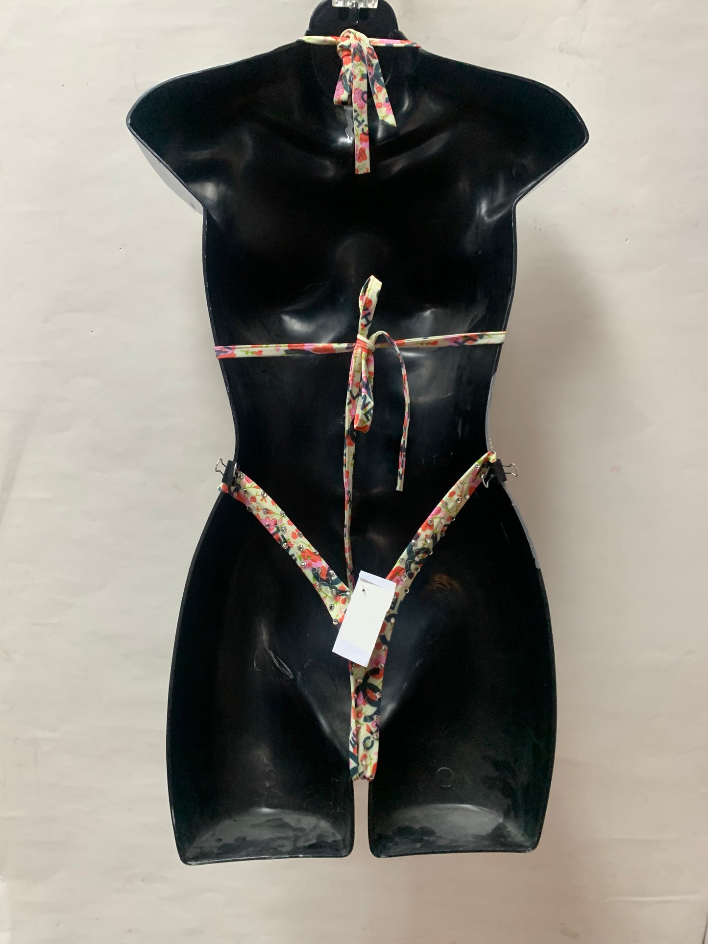 Two Piece Rhinestone Fringe Set