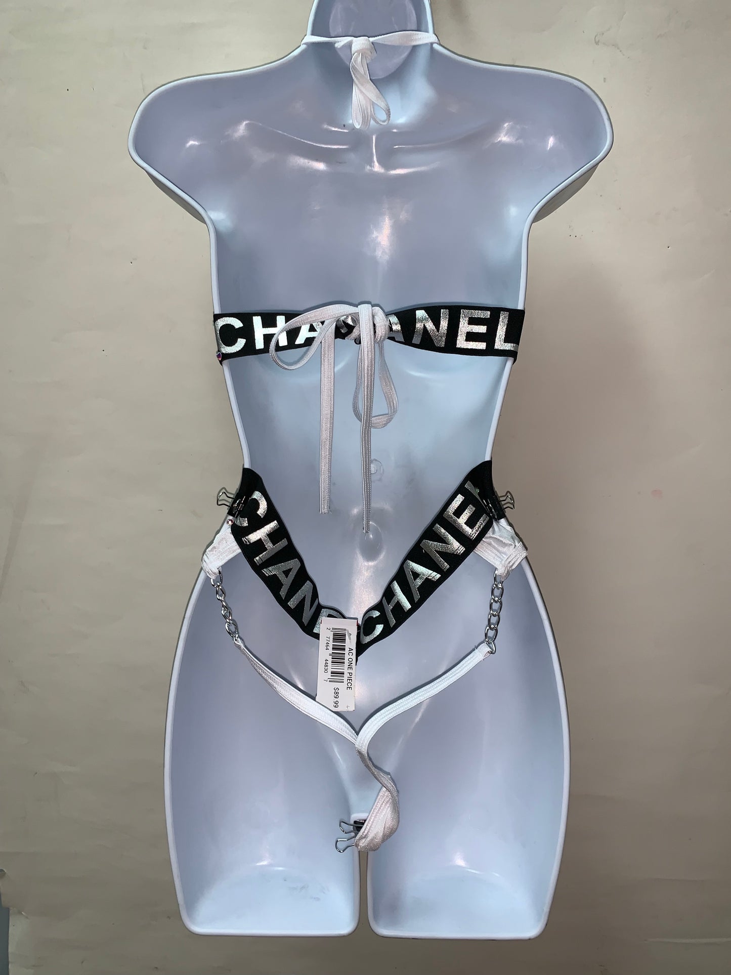 WHITE TWO PIECE WITH CHAINS