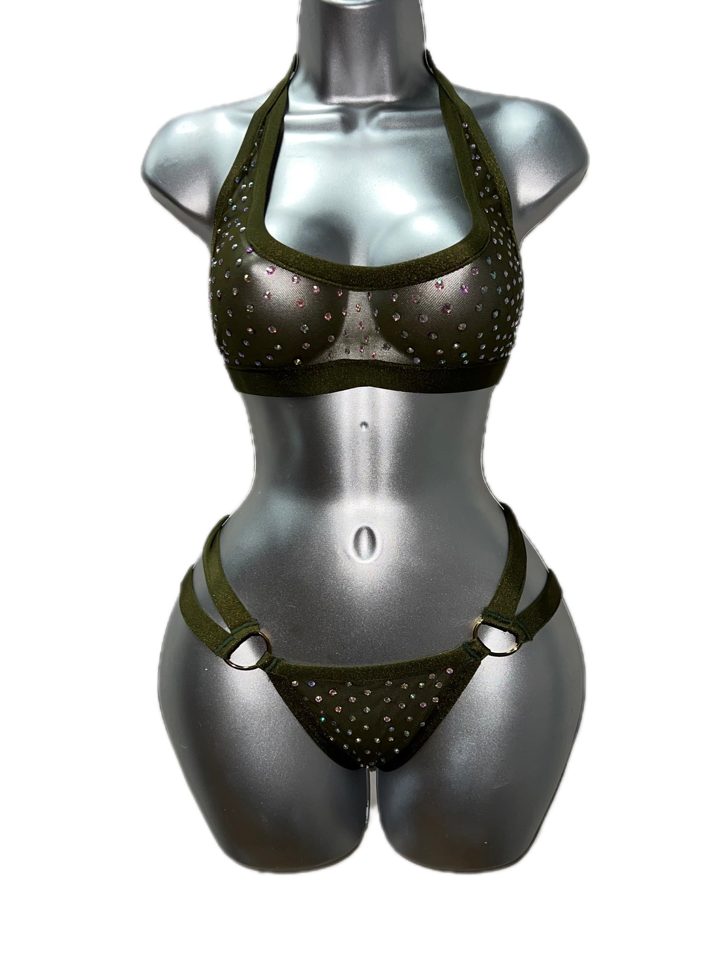 OLIVE GREEN TWO PIECE