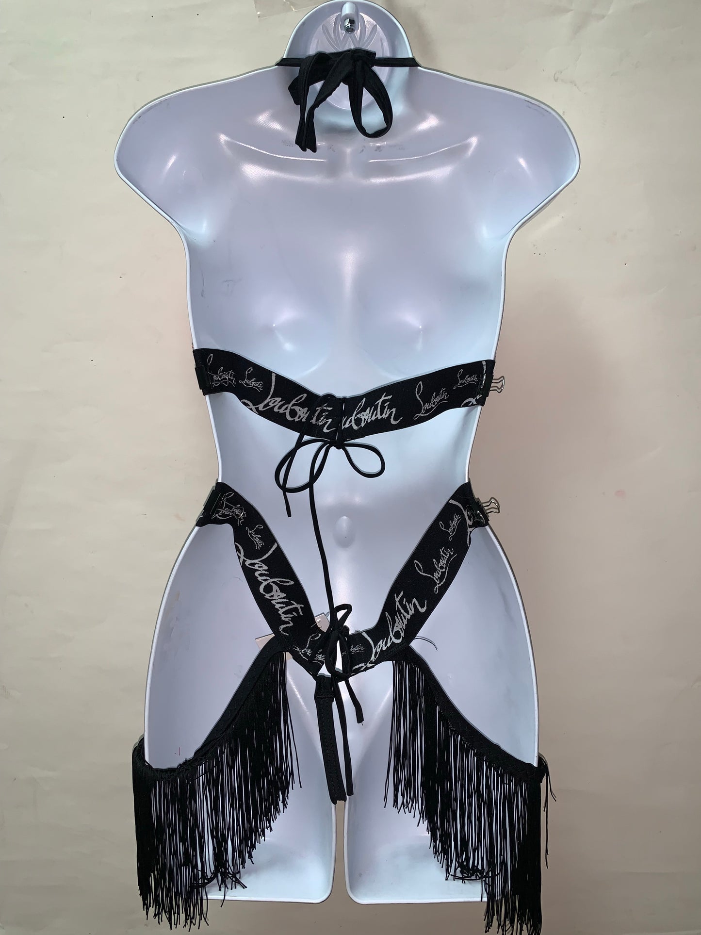 BLACK AND PINK FRINGE SET