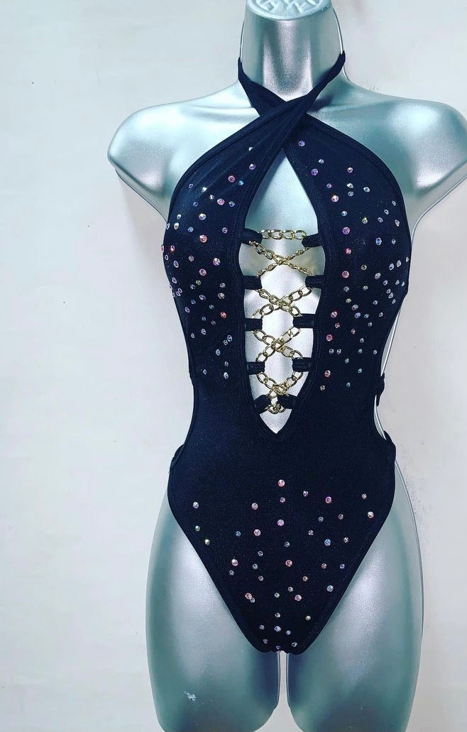 One Piece Rhinestone Ensemble
