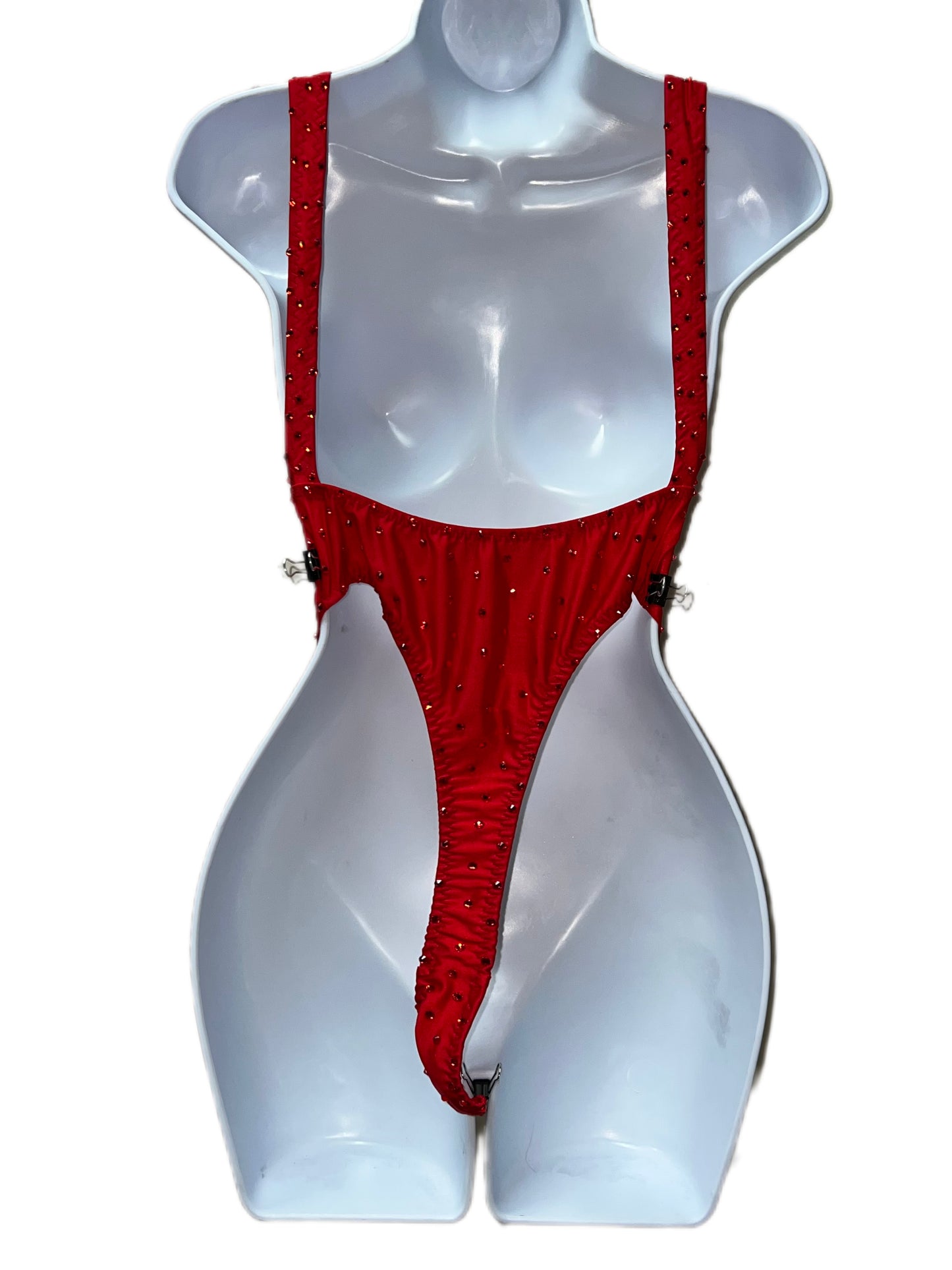 RED RHINESTONE BODYSUIT