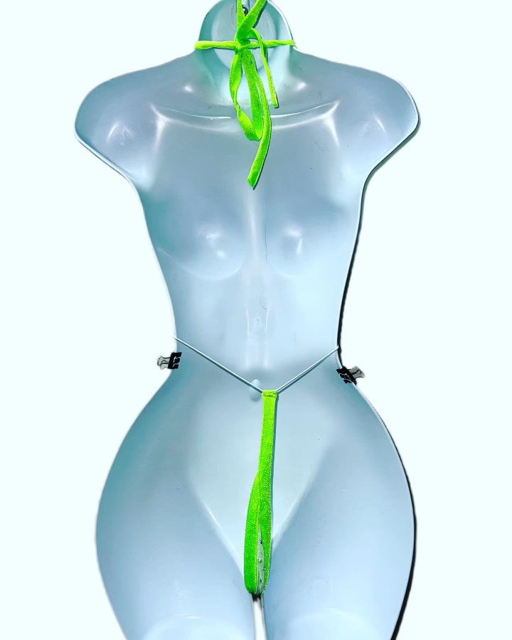 NEON GREEN AND WHITE SLINGSHOT