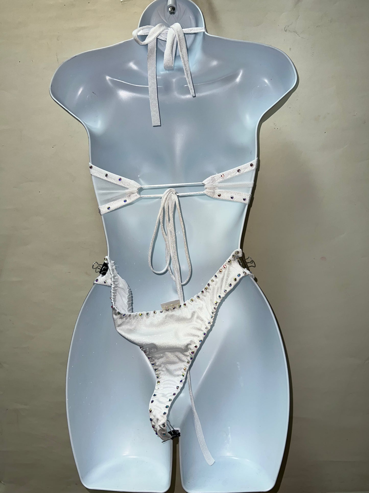 Two Piece White High Waist Set