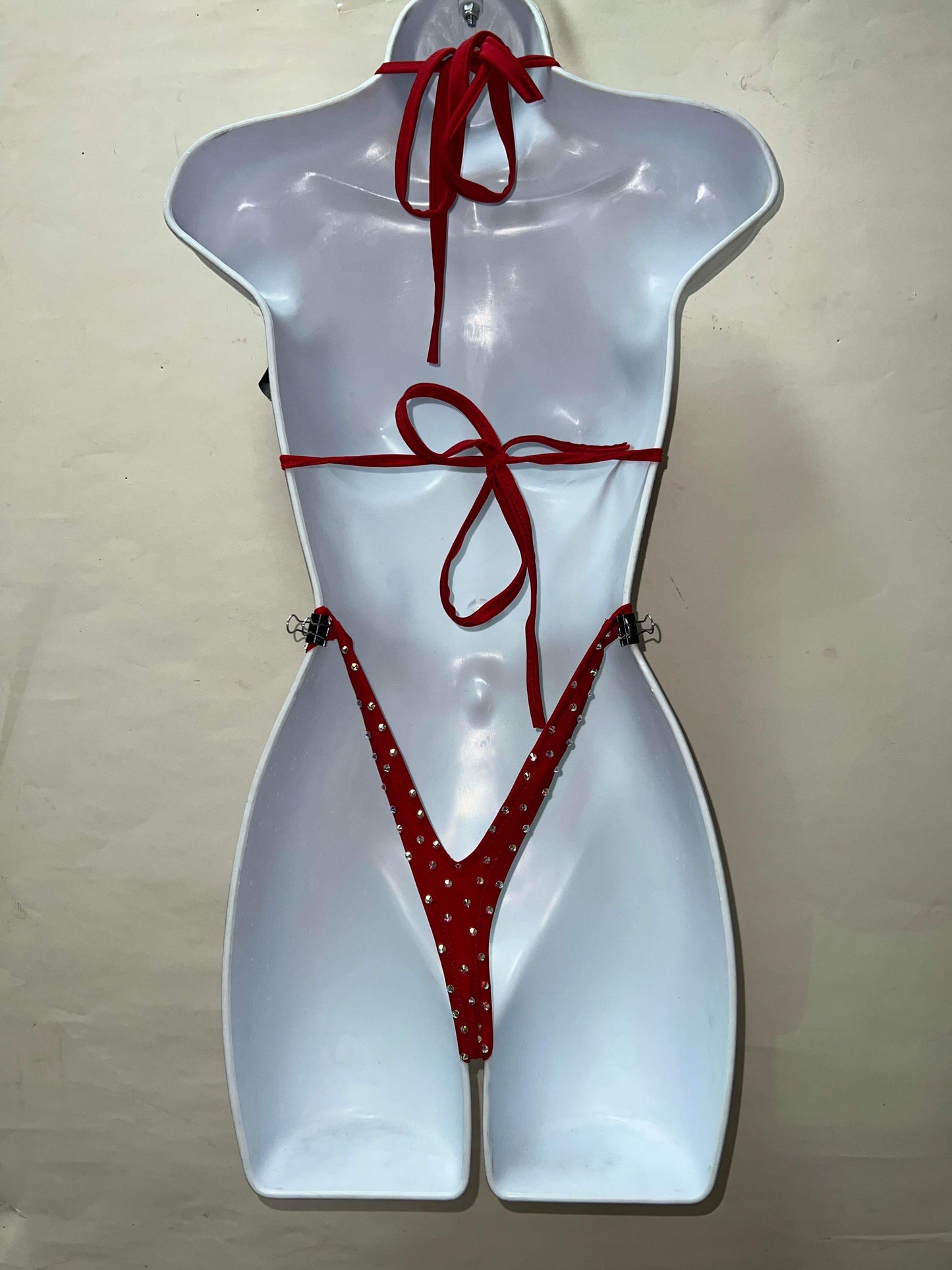 RED AND BLACK TWO PIECE