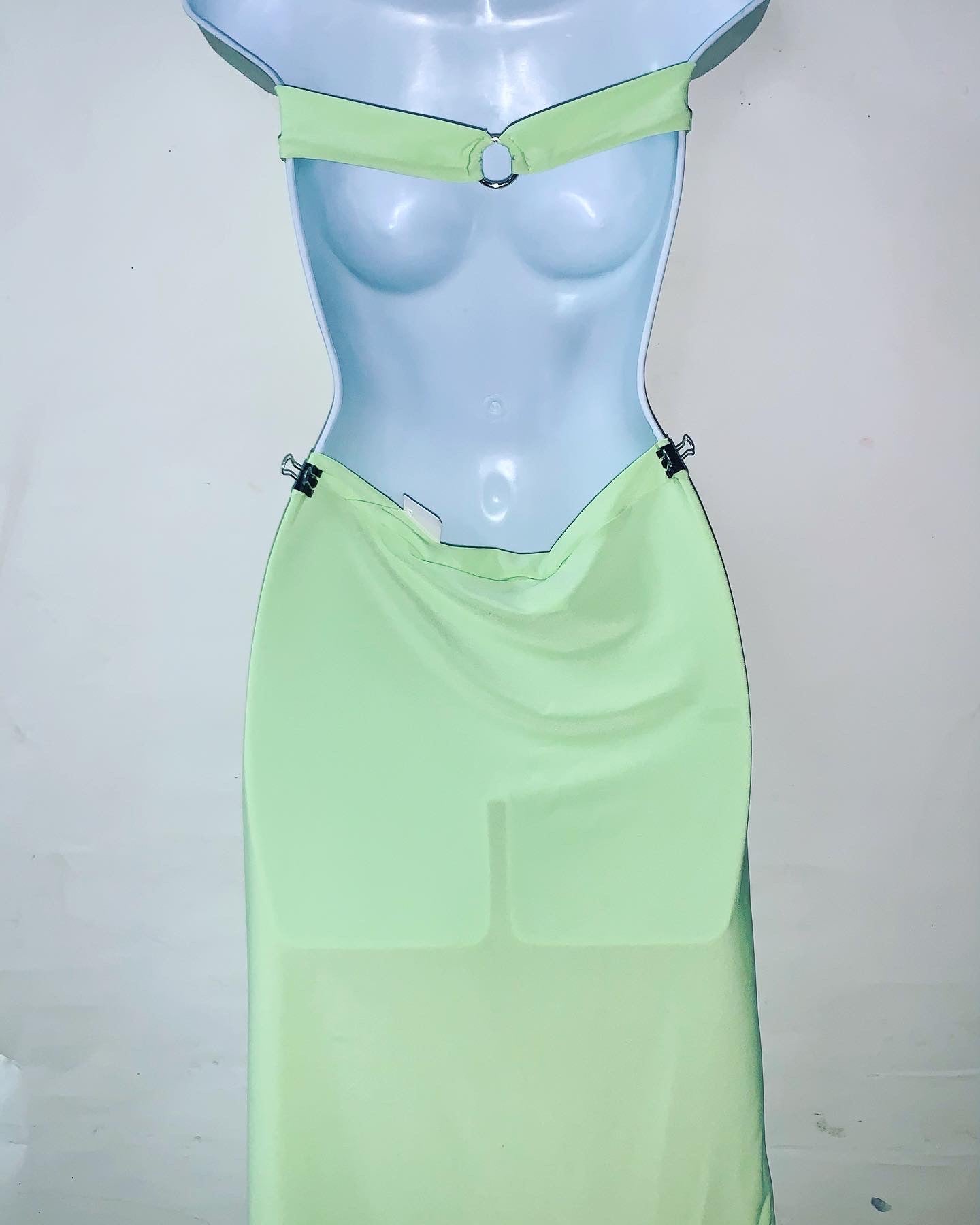 Two Piece Rhinestone Skirt Set