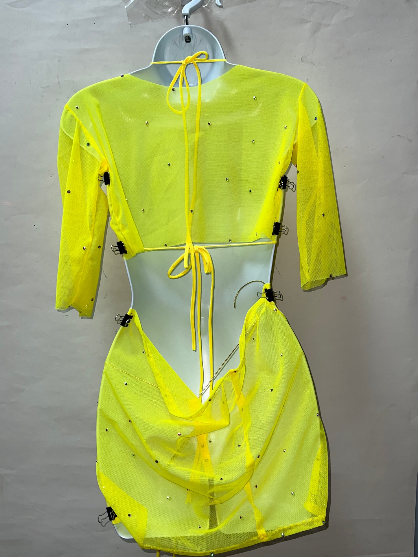 Four Piece Yellow Skirt Set